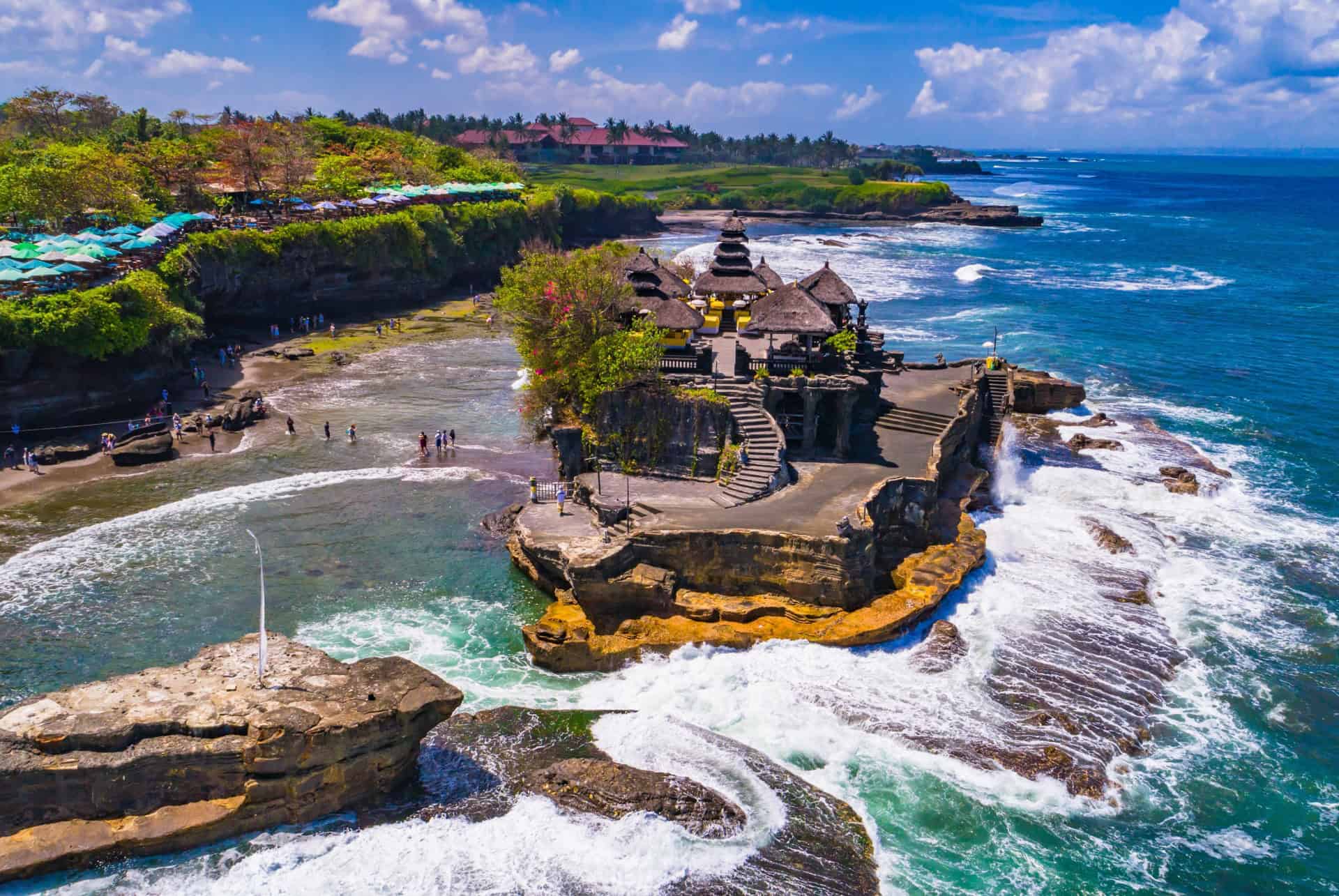tanah lot vue aerienne tanah lot vue aerienne
